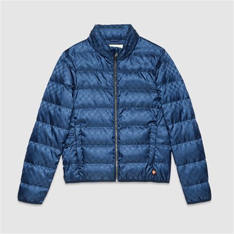 gucci nylon jacket blue|gucci blue blazer.